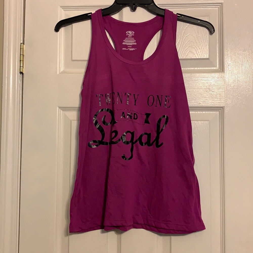 Purple Active Works “Twenty One and Legal” Active Tank